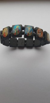 Bratara din lemn cu 12 icoane