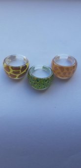 Set 3 inele nuante galben-maro-verde